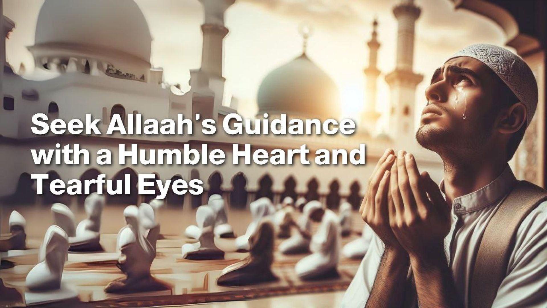 ⁣Seek Allaah's Guidance with a Humble Heart and Tearful Eyes