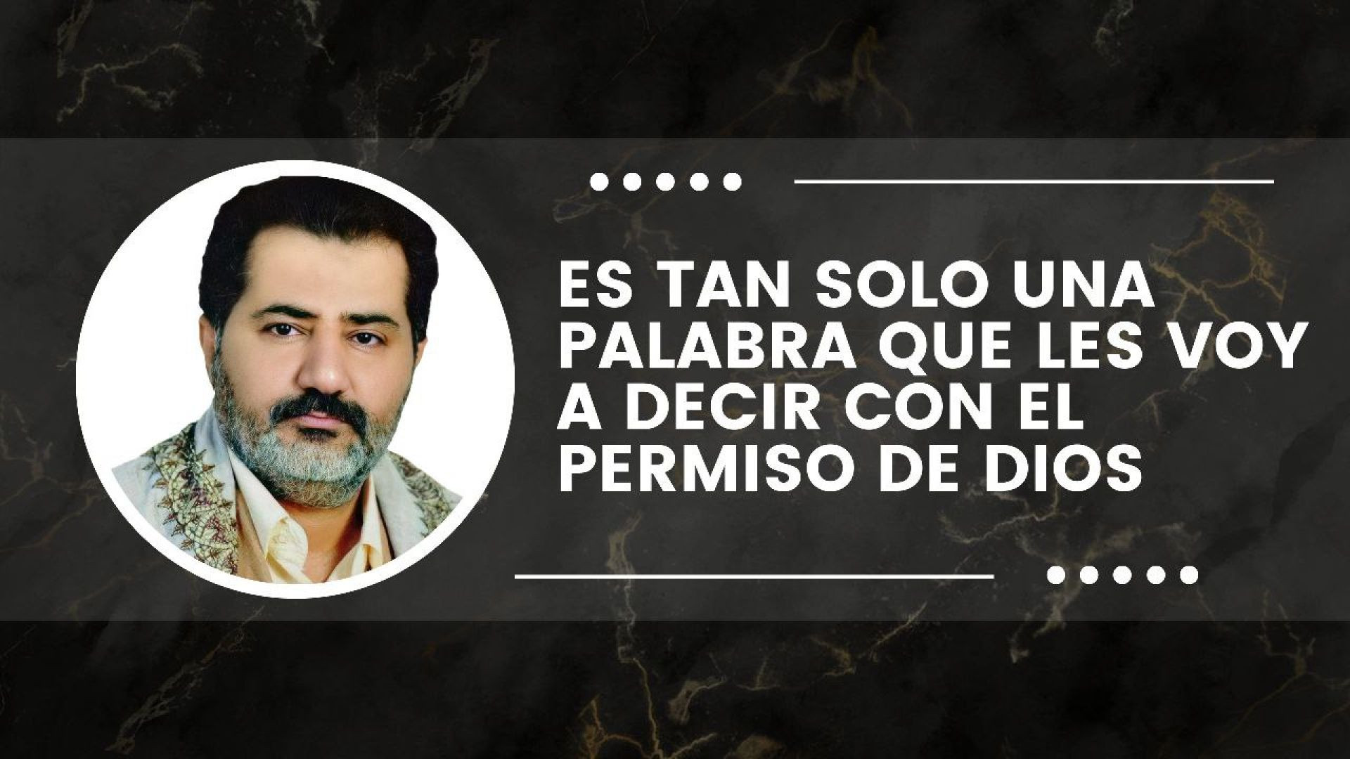 ⁣Es tan solo una palabra que les voy a decir con el permiso de Dios