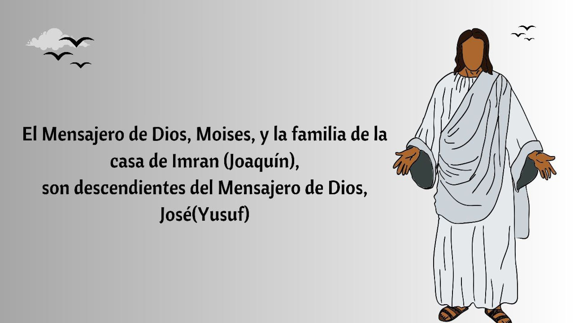 ⁣El Mensajero de Dios, Moises, y la familia de la casa de Imran (Joaquín), son descendientes del Mensajero de Dios, José(Yusuf)..