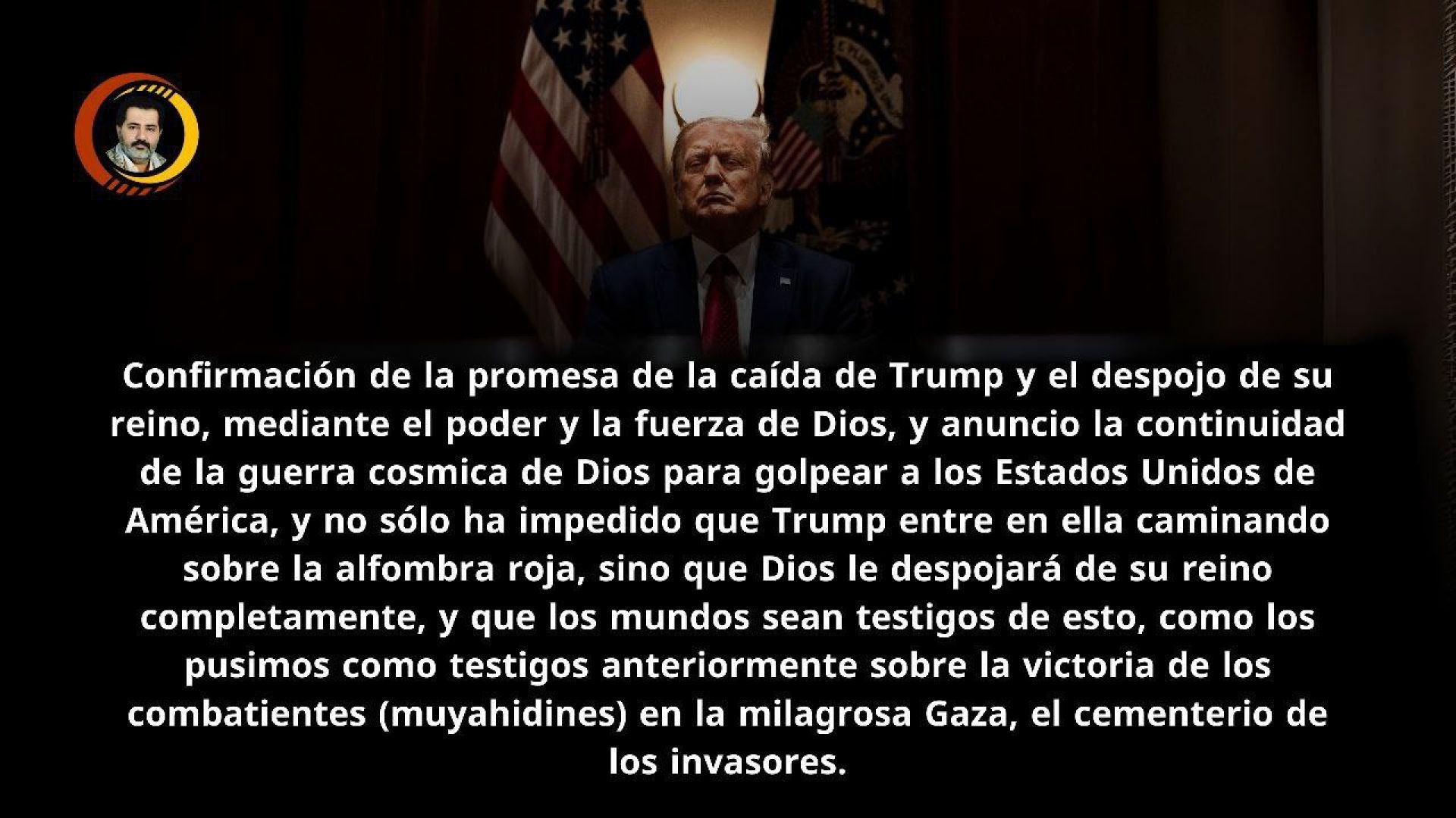 ⁣Confirmación de la promesa de la caída de Trump y el despojo de su reino.